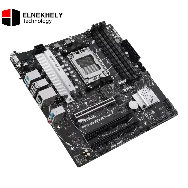 ASUS PRIME B650M-A II-CSM Micro-ATX Motherboard – DDR5, PCIe 5.0 M.2, 2.5Gb Ethernet, DisplayPort, HDMI, VGA, Rear USB 3.2 Gen 2, Front USB 3.2 Gen 1 Type-C, BIOS FlashBack, Aura Sync ASUS PRIME B650M-A II-CSM Micro-ATX Motherboard – DDR5, PCIe 5.0 M.2, 2.5Gb Ethernet, DisplayPort, HDMI, VGA, Rear USB 3.2 Gen 2, Front USB 3.2 Gen 1 Type-C, BIOS FlashBack, Aura Sync