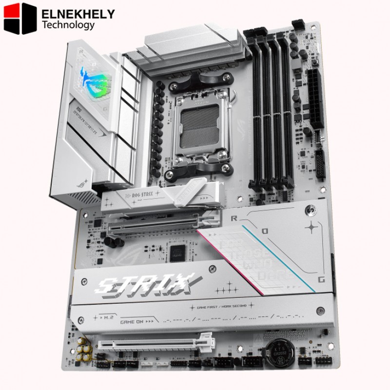 ASUS ROG Strix B850-A Gaming WiFi AMD AM5 B850 ATX Motherboard 14+2+2 Power Stages, DDR5 AEMP, 2.5G LAN, WiFi 7 with Q-Antenna, 4X M.2, PCIe® 5.0, USB 20Gbps Type-C, AI Networking II, ASUS AI Advisor ASUS ROG Strix B850-A Gaming WiFi AMD AM5 B850 ATX Motherboard 14+2+2 Power Stages, DDR5 AEMP, 2.5G LAN, WiFi 7 with Q-Antenna, 4X M.2, PCIe® 5.0, USB 20Gbps Type-C, AI Networking II, ASUS AI Advisor