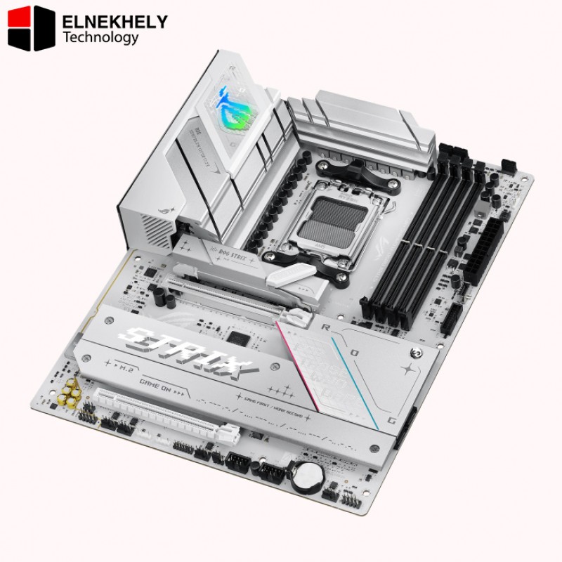 ASUS ROG Strix B850-A Gaming WiFi AMD AM5 B850 ATX Motherboard 14+2+2 Power Stages, DDR5 AEMP, 2.5G LAN, WiFi 7 with Q-Antenna, 4X M.2, PCIe® 5.0, USB 20Gbps Type-C, AI Networking II, ASUS AI Advisor ASUS ROG Strix B850-A Gaming WiFi AMD AM5 B850 ATX Motherboard 14+2+2 Power Stages, DDR5 AEMP, 2.5G LAN, WiFi 7 with Q-Antenna, 4X M.2, PCIe® 5.0, USB 20Gbps Type-C, AI Networking II, ASUS AI Advisor