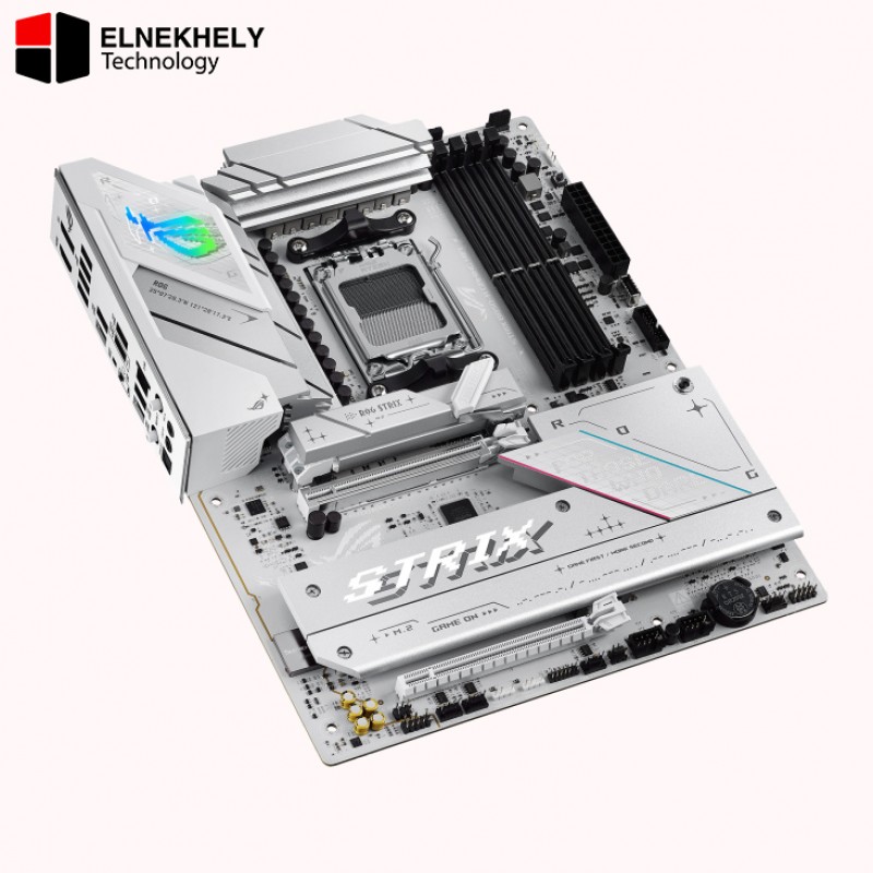 ASUS ROG Strix B850-A Gaming WiFi AMD AM5 B850 ATX Motherboard 14+2+2 Power Stages, DDR5 AEMP, 2.5G LAN, WiFi 7 with Q-Antenna, 4X M.2, PCIe® 5.0, USB 20Gbps Type-C, AI Networking II, ASUS AI Advisor ASUS ROG Strix B850-A Gaming WiFi AMD AM5 B850 ATX Motherboard 14+2+2 Power Stages, DDR5 AEMP, 2.5G LAN, WiFi 7 with Q-Antenna, 4X M.2, PCIe® 5.0, USB 20Gbps Type-C, AI Networking II, ASUS AI Advisor