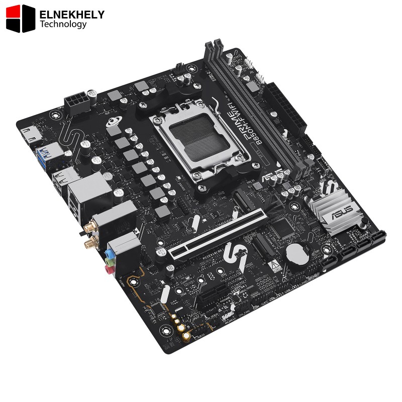 ASUS PRIME B850M-F WIFI AM5 Micro-ATX Motherboard – AMD B850 Chipset, DDR5 256GB Support, PCIe 5.0, Built-in Wi-Fi, HDMI, 2x M.2 Slots