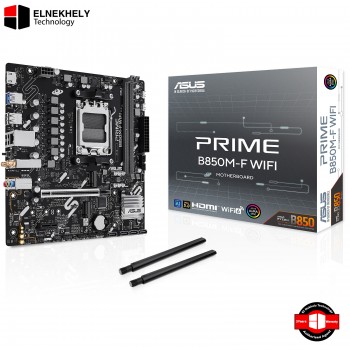 ASUS PRIME B850M-F WIFI AM5 Micro-ATX Motherboard – AMD B850 Chipset, DDR5 256GB Support, PCIe 5.0, Built-in Wi-Fi, HDMI, 2x M.2 Slots