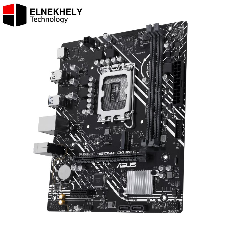 ASUS PRIME H610M-F D4 R2.0 LGA 1700 Micro-ATX Motherboard – Supports Intel 12th, 13th & 14th Gen CPUs, PCIe 4.0, Dual DDR4 Slots, M.2 Slot, SATA 6Gbps, Realtek 1Gb LAN, HDMI, USB 5Gbps Ports ASUS PRIME H610M-F D4 R2.0 LGA 1700 Micro-ATX Motherboard – Supports Intel 12th, 13th & 14th Gen CPUs, PCIe 4.0, Dual DDR4 Slots, M.2 Slot, SATA 6Gbps, Realtek 1Gb LAN, HDMI, USB 5Gbps Ports