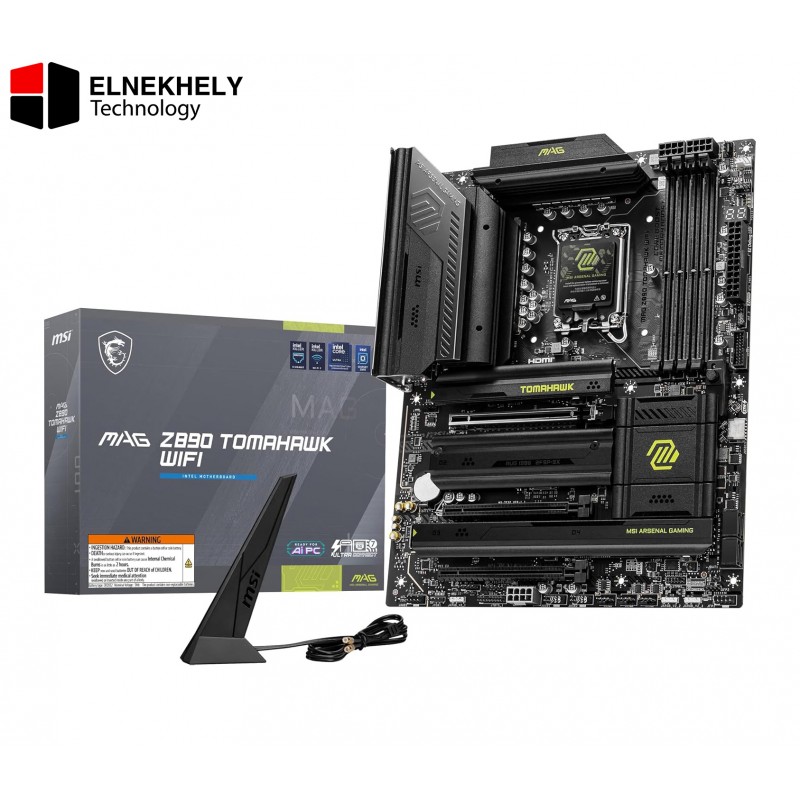 MSI MAG Z890 Tomahawk WiFi Gaming Motherboard – LGA 1851, DDR5, PCIe 5.0, Core Ultra Series 2 Support, M.2, SATA, 5Gbps LAN, USB-C, Wi-Fi 7, Bluetooth 5.4, Thunderbolt 4, ATX MSI MAG Z890 Tomahawk WiFi Gaming Motherboard – LGA 1851, DDR5, PCIe 5.0, Core Ultra Series 2 Support, M.2, SATA, 5Gbps LAN, USB-C, Wi-Fi 7, Bluetooth 5.4, Thunderbolt 4, ATX