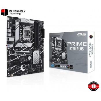 ASUS Prime B760-PLUS ATX Motherboard – Intel B760, LGA 1700, DDR5, PCIe 5.0, 3x M.2 PCIe 4.0, 2.5Gb LAN, USB 3.2 Gen2x2 Type-C, HDMI, VGA, DisplayPort, Aura Sync, Thunderbolt (USB4) Support