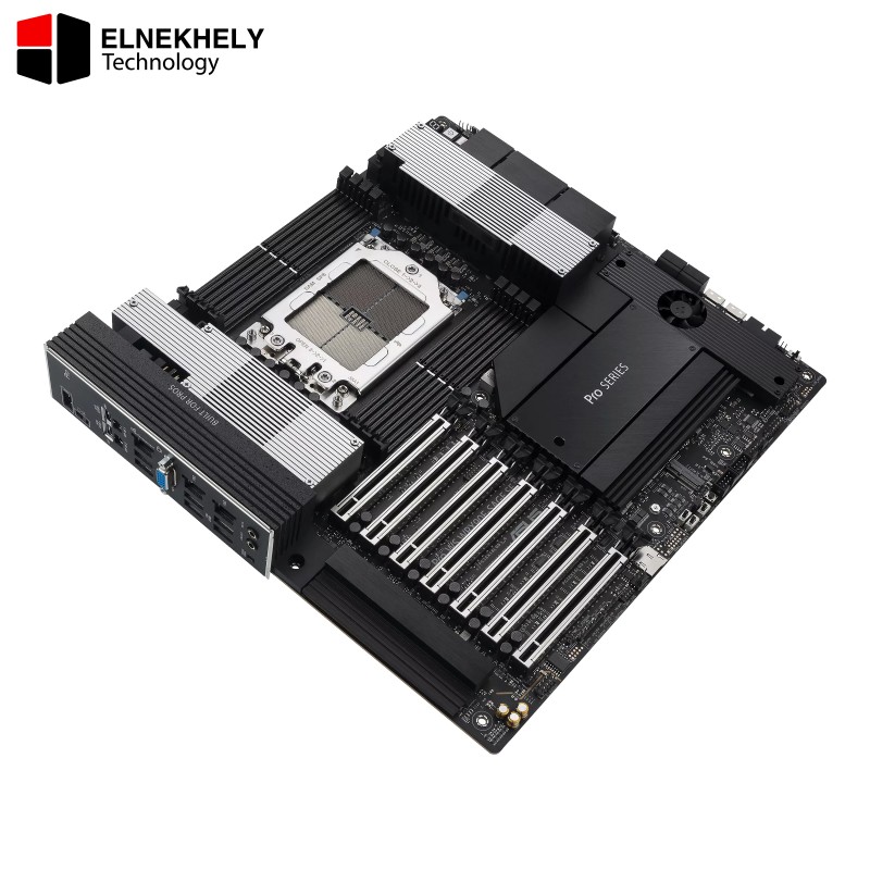 AMD sTR5 EEB Workstation Motherboard – 7×PCIe 5.0 x16 Slots, Multi-GPU Support, 32+3+3+3 Power Stage, CPU & Memory Overclock Ready, 4×PCIe 5.0 M.2 Slots, Dual 10Gb LAN, PCIe Q-Release Slim