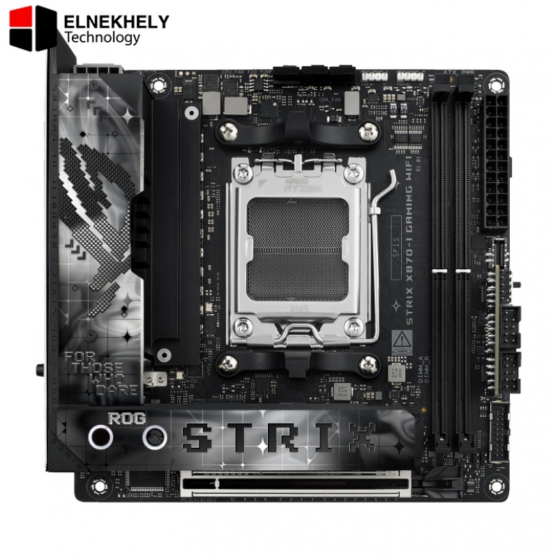 ASUS ROG STRIX X870-I GAMING WIFI AMD AM5 X870 Mini ITX motherboard 10+2+1 power stages, Dynamic OC Switcher, Core Flex, DDR5 AEMP, WiFi7, 2x M.2, PCIe®5.0, Q-Release Slim, USB4, AI OCing & Networking ASUS ROG STRIX X870-I GAMING WIFI AMD AM5 X870 Mini ITX motherboard 10+2+1 power stages, Dynamic OC Switcher, Core Flex, DDR5 AEMP, WiFi7, 2x M.2, PCIe®5.0, Q-Release Slim, USB4, AI OCing & Networking