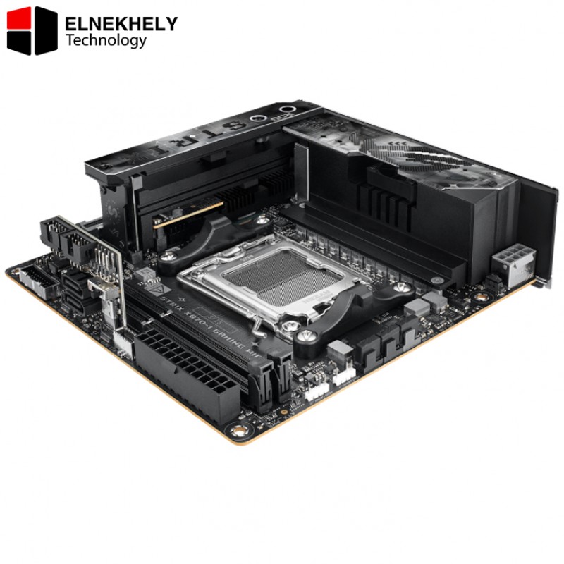 ASUS ROG STRIX X870-I GAMING WIFI AMD AM5 X870 Mini ITX motherboard 10+2+1 power stages, Dynamic OC Switcher, Core Flex, DDR5 AEMP, WiFi7, 2x M.2, PCIe®5.0, Q-Release Slim, USB4, AI OCing & Networking ASUS ROG STRIX X870-I GAMING WIFI AMD AM5 X870 Mini ITX motherboard 10+2+1 power stages, Dynamic OC Switcher, Core Flex, DDR5 AEMP, WiFi7, 2x M.2, PCIe®5.0, Q-Release Slim, USB4, AI OCing & Networking