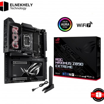 ASUS ROG MAXIMUS Z890 EXTREME — Intel Z890 LGA 1851 E-ATX motherboard, Advanced AI PC-ready, 24+2+1+2 stages, DDR5, WiFi7, 2.5G/10G LAN, PCIe 5.0 M.2, Thunderbolt 5, USB Type-C, AI OC, 5 Inch LCD Screen