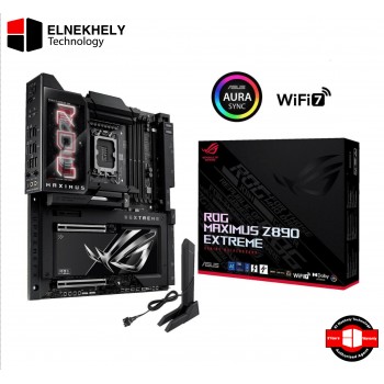ASUS ROG MAXIMUS Z890 EXTREME — Intel Z890 LGA 1851 E-ATX motherboard, Advanced AI PC-ready, 24+2+1+2 stages, DDR5, WiFi7, 2.5G/10G LAN, PCIe 5.0 M.2, Thunderbolt 5, USB Type-C, AI OC, 5 Inch LCD Screen