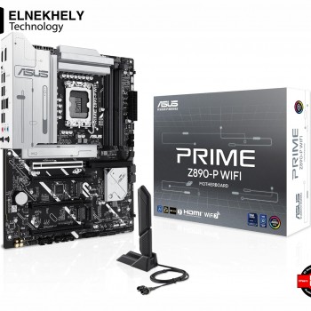 ASUS PRIME Z890-P WIFI Z890 LGA 1851 ATX motherboard, Intel Core™ Ultra Series 2 Ready, Advanced AI PC-ready, 14+1+1+2 power stage, DDR5, PCIe® 5.0, Thunderbolt™ 4 USB Type-C®, 4x M.2, Wi-Fi 7, 2.5Gb