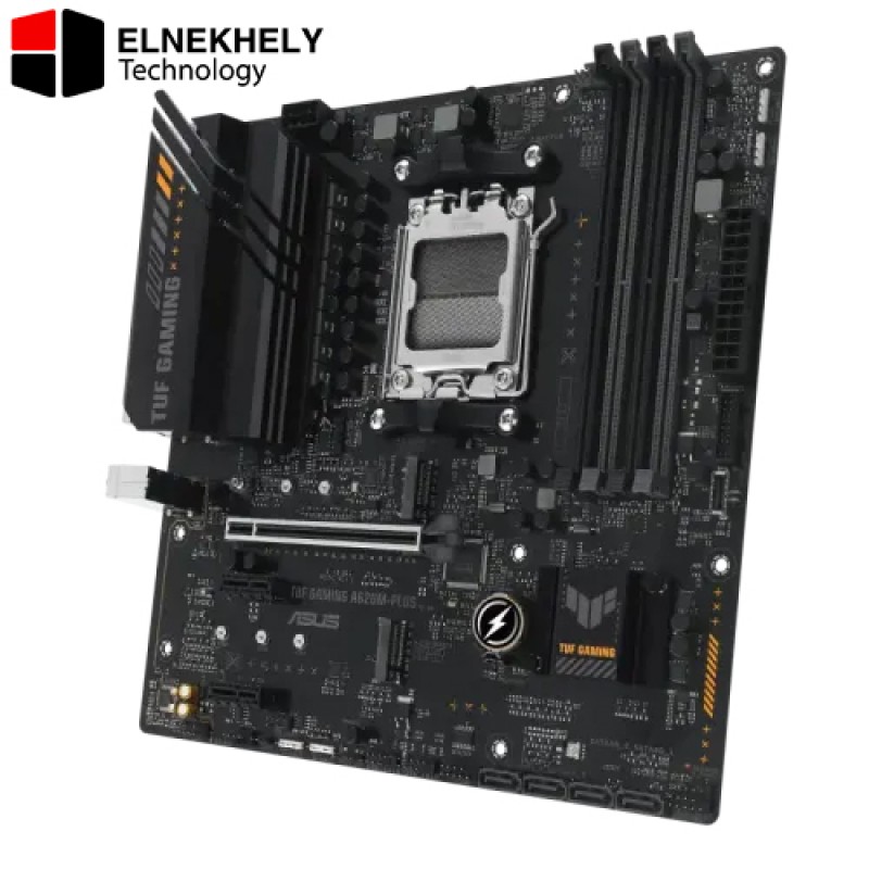 ASUS TUF GAMING A620M-PLUS Motherboard – AMD Socket AM5 (LGA 1718), Micro-ATX, Supports Ryzen 8000/7000 Series, DDR5 Memory, PCIe 4.0, M.2 NVMe, USB 3.2 Gen 2, Realtek 2.5Gb Ethernet, Aura Sync RGB