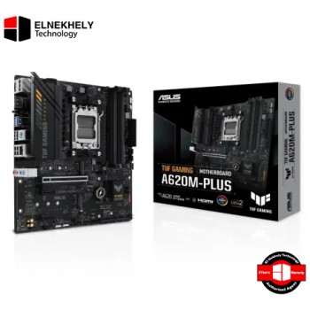 ASUS TUF GAMING A620M-PLUS Motherboard – AMD Socket AM5 (LGA 1718), Micro-ATX, Supports Ryzen 8000/7000 Series, DDR5 Memory, PCIe 4.0, M.2 NVMe, USB 3.2 Gen 2, Realtek 2.5Gb Ethernet, Aura Sync RGB
