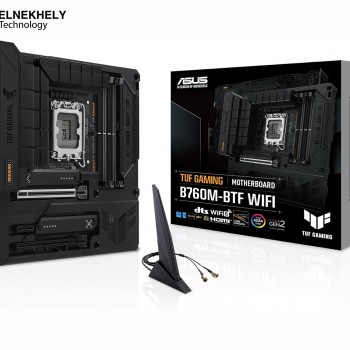 TUF GAMING B760M-BTF WIFI Intel B760 (LGA 1700) mATX motherboard with DDR5, PCIe 5.0, 3X PCIe 4.0 M.2 slots, 12+1 DrMOS, Wi-Fi 6, 2.5Gb LAN, DP, HDMI, USB 3.2 Gen 2x2 Type-C, Hidden Connector Design