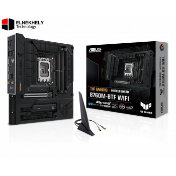 TUF GAMING B760M-BTF WIFI Intel B760 (LGA 1700) mATX motherboard with DDR5, PCIe 5.0, 3X PCIe 4.0 M.2 slots, 12+1 DrMOS, Wi-Fi 6, 2.5Gb LAN, DP, HDMI, USB 3.2 Gen 2x2 Type-C, Hidden Connector Design