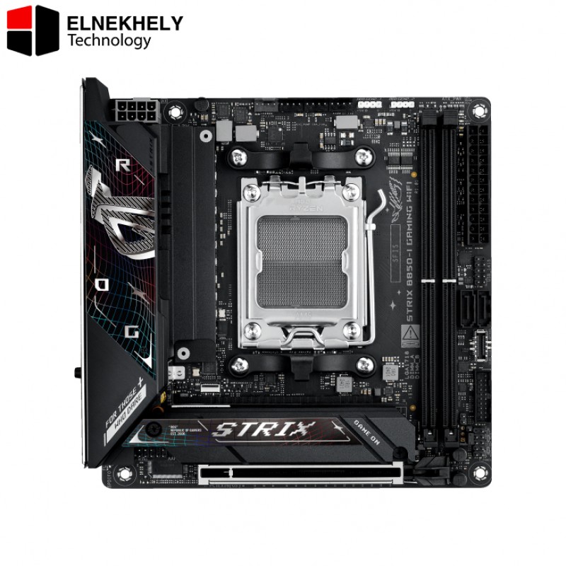 ASUS ROG Strix B850-I Gaming WiFi AMD AM5 B850 Mini-ITX mITX Motherboard 10+2+1 Stages, DDR5, 2.5G LAN, WiFi 7, 2X M.2, PCIe® 5.0 x16, USB 20Gbps Type-C®, AI Overclocking, AI Networking II, Aura Sync ASUS ROG Strix B850-I Gaming WiFi AMD AM5 B850 Mini-ITX mITX Motherboard 10+2+1 Stages, DDR5, 2.5G LAN, WiFi 7, 2X M.2, PCIe® 5.0 x16, USB 20Gbps Type-C®, AI Overclocking, AI Networking II, Aura Sync