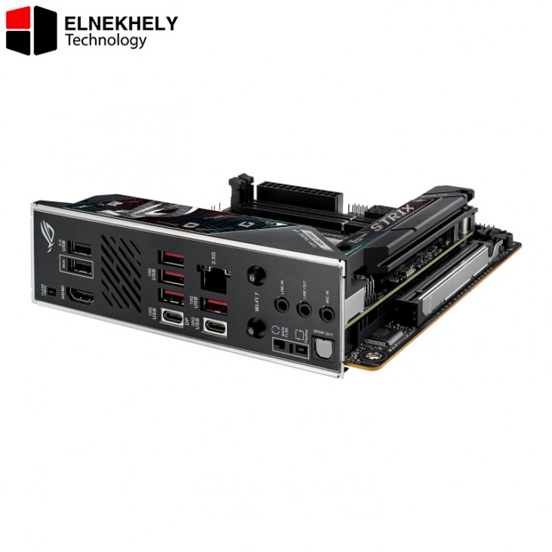 ASUS ROG Strix B850-I Gaming WiFi AMD AM5 B850 Mini-ITX mITX Motherboard 10+2+1 Stages, DDR5, 2.5G LAN, WiFi 7, 2X M.2, PCIe® 5.0 x16, USB 20Gbps Type-C®, AI Overclocking, AI Networking II, Aura Sync ASUS ROG Strix B850-I Gaming WiFi AMD AM5 B850 Mini-ITX mITX Motherboard 10+2+1 Stages, DDR5, 2.5G LAN, WiFi 7, 2X M.2, PCIe® 5.0 x16, USB 20Gbps Type-C®, AI Overclocking, AI Networking II, Aura Sync