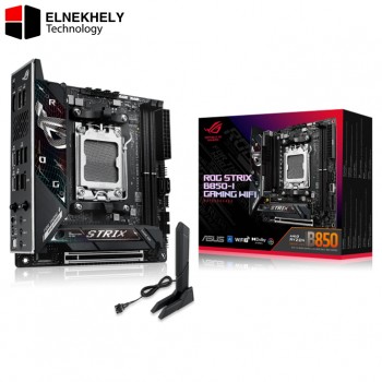 ASUS ROG Strix B850-I Gaming WiFi AMD AM5 B850 Mini-ITX mITX Motherboard 10+2+1 Stages, DDR5, 2.5G LAN, WiFi 7, 2X M.2, PCIe® 5.0 x16, USB 20Gbps Type-C®, AI Overclocking, AI Networking II, Aura Sync