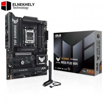 ASUS TUF Gaming B850-PLUS WiFi AMD AM5 B850 ATX Motherboard, 14+2+1 80A Stages, AI Ready, DDR5, PCIe 5.0, 3X M.2, Wi-Fi 7, 2.5Gb LAN, DisplayPort, HDMI™, USB 10Gbps & 20Gbps Type-C®, BIOS Flashback™