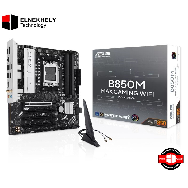 ASUS B850M MAX GAMING WIFI Socket AM5 Motherboard - DDR5, PCIe 5.0, WiFi 6 ASUS B850M MAX GAMING WIFI Socket AM5 Motherboard - DDR5, PCIe 5.0, WiFi 6