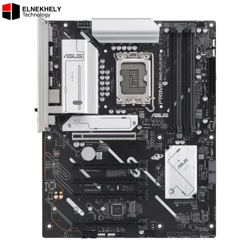 ASUS Prime B860-Plus WiFi Motherboard – LGA1851, DDR5 Support, PCIe 5.0, WiFi 7, 2.5G LAN, M.2 Slots, ATX Board for Next-Gen Intel Processors