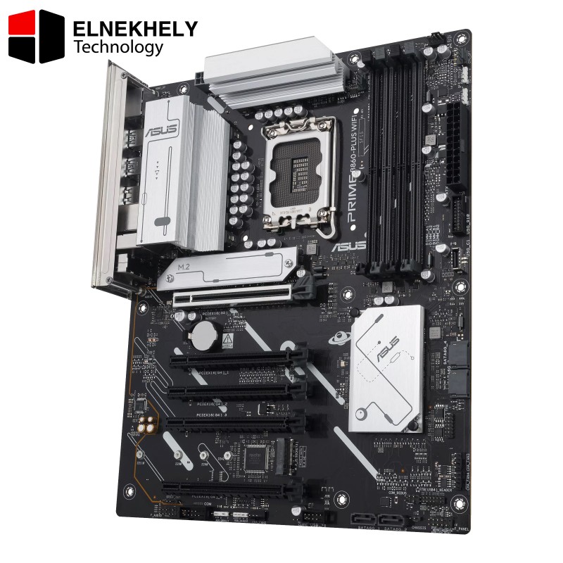 ASUS Prime B860-Plus WiFi Motherboard – LGA1851, DDR5 Support, PCIe 5.0, WiFi 7, 2.5G LAN, M.2 Slots, ATX Board for Next-Gen Intel Processors