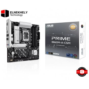 ASUS PRIME B860M-A-CSM Micro-ATX Motherboard – Intel LGA1700, DDR5 Support, PCIe 5.0, M.2 Slots, 2.5Gb LAN, USB 3.2 Gen 2, Business-Class Reliability