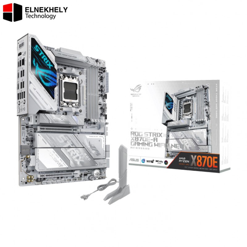 ASUS ROG STRIX X870E-A GAMING WIFI7 NEO Motherboard – Socket AM5, DDR5, Dual USB4, Wi-Fi 7, 5Gb LAN, ATX White ASUS ROG STRIX X870E-A GAMING WIFI7 NEO Motherboard – Socket AM5, DDR5, Dual USB4, Wi-Fi 7, 5Gb LAN, ATX White