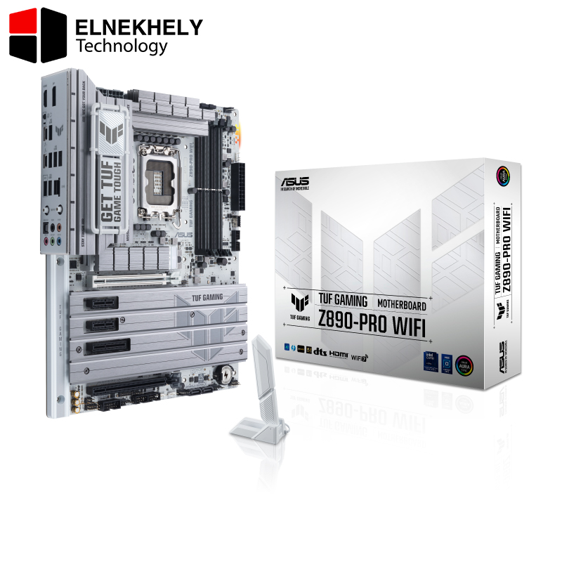 ASUS TUF Gaming Z890-PRO WiFi Z890 LGA 1851 ATX Motherboard, Intel® Core™ Ultra Series 2 Ready, Advanced AI PC-Ready, 16+1+2+1 Stages, DDR5, PCIe® 5.0, Thunderbolt 4 Type-C, 4X M.2, Wi-Fi 7, 2.5Gb ASUS TUF Gaming Z890-PRO WiFi Z890 LGA 1851 ATX Motherboard, Intel® Core™ Ultra Series 2 Ready, Advanced AI PC-Ready, 16+1+2+1 Stages, DDR5, PCIe® 5.0, Thunderbolt 4 Type-C, 4X M.2, Wi-Fi 7, 2.5Gb