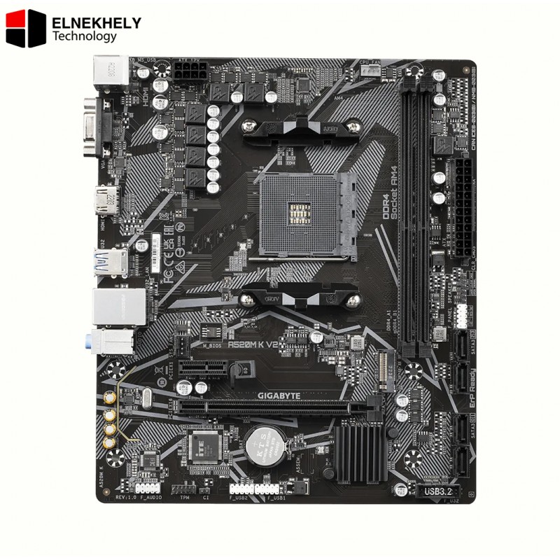 GIGABYTE A520M K V2 AMD AM4 Micro ATX Motherboard (Rev. 1.0)