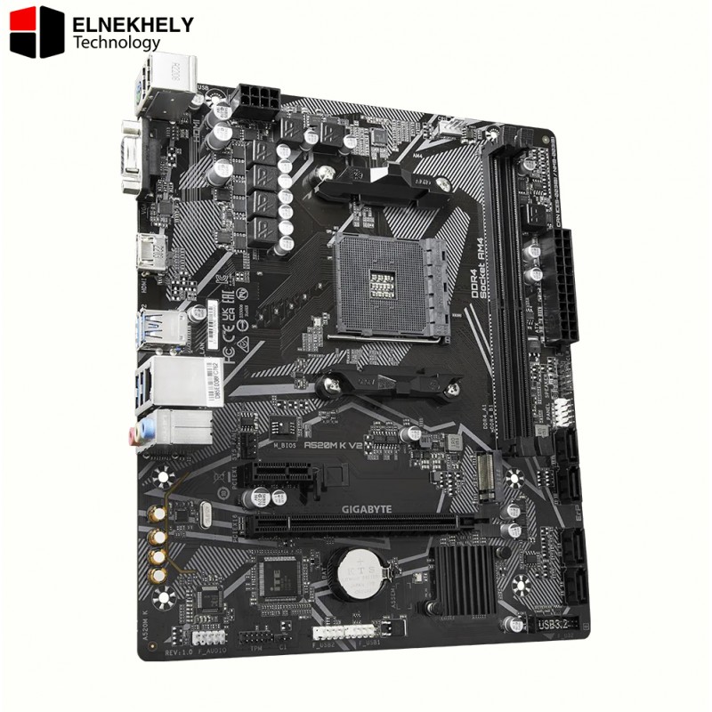 GIGABYTE A520M K V2 AMD AM4 Micro ATX Motherboard (Rev. 1.0)