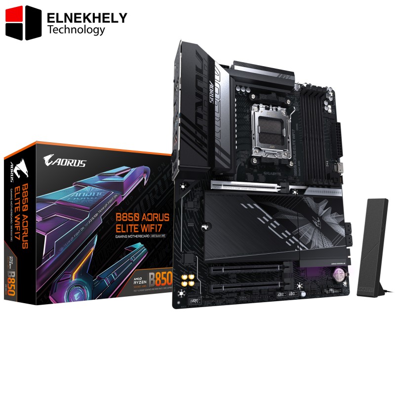 GIGABYTE B850 AORUS ELITE WIFI7 Socket AM5 Motherboard - PCIe 5.0, DDR5, Wi-Fi 7