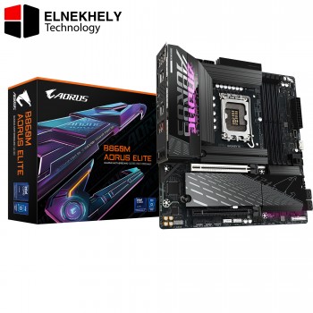 GIGABYTE B860M AORUS ELITE – Intel Core Ultra (Series 2) DDR5 Micro-ATX, Digital Twin 12+1+2 VRM, AI Perfdrive, 3× M.2, PCIe 5.0, 2.5GbE LAN, USB4 Type-C, EZ-Latch, VRM Thermal Armor, HDMI, DisplayPort