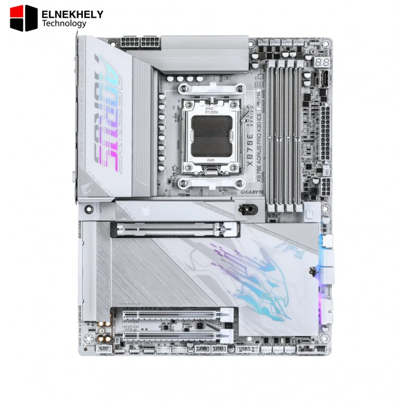 GIGABYTE X870E AORUS PRO X3D-ICE AMD AM5 ATX Motherboard GIGABYTE X870E AORUS PRO X3D-ICE AMD AM5 ATX Motherboard