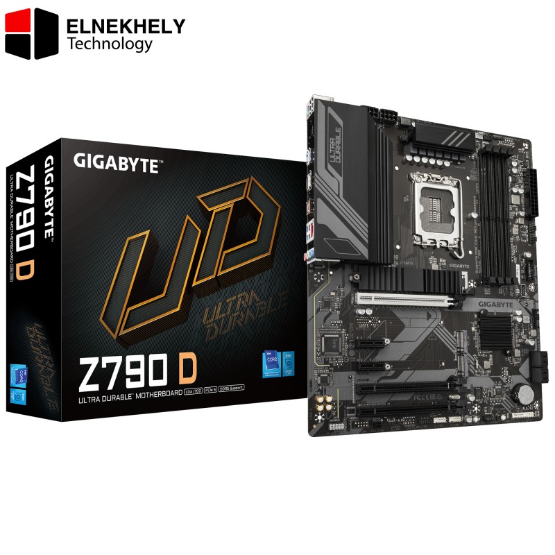 GIGABYTE Z790 D (Rev. 1.0) ATX Motherboard – LGA1700, DDR5, PCIe 5.0, USB 3.2, M.2 NVMe, 2.5GbE LAN, HDMI/DP – Supports Intel 14th/13th/12th Gen