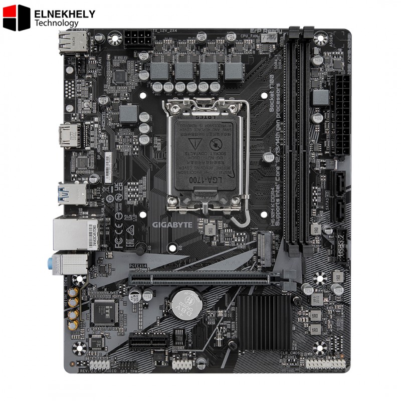 GIGABYTE H610M K DDR4 (Rev. 1.0) Micro-ATX Motherboard – Intel H610 Chipset, LGA1700 Support for 14th/13th/12th Gen Intel Core CPUs, DDR4 Dual Channel, PCIe 4.0, Gen3 x4 M.2 NVMe, GbE LAN, Smart Fan 6, Anti-Sulfur Design*