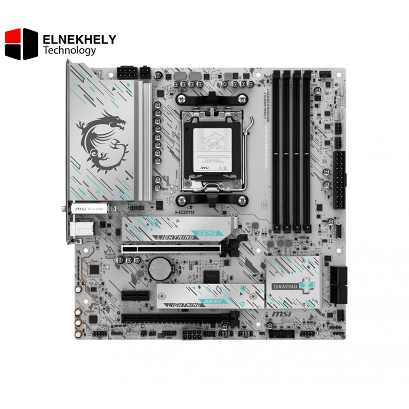 MSI B850M GAMING PLUS WIFI Micro-ATX Motherboard – AM5 Socket, DDR5 Support, PCIe 5.0, M.2 Slots, Wi-Fi 6E, 2.5Gb LAN, High-Performance Power Design for Next-Gen AMD Ryzen CPUs