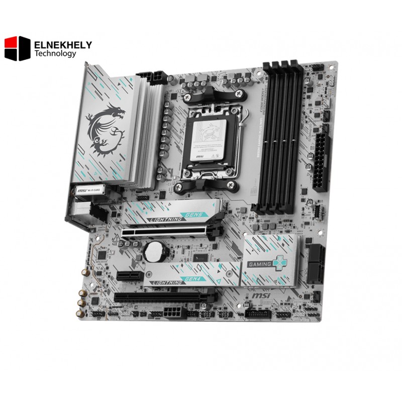 MSI B850M GAMING PLUS WIFI Micro-ATX Motherboard – AM5 Socket, DDR5 Support, PCIe 5.0, M.2 Slots, Wi-Fi 6E, 2.5Gb LAN, High-Performance Power Design for Next-Gen AMD Ryzen CPUs