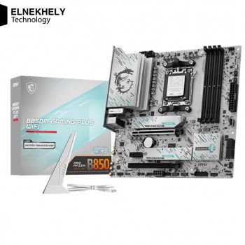 MSI B850M GAMING PLUS WIFI Micro-ATX Motherboard – AM5 Socket, DDR5 Support, PCIe 5.0, M.2 Slots, Wi-Fi 6E, 2.5Gb LAN, High-Performance Power Design for Next-Gen AMD Ryzen CPUs