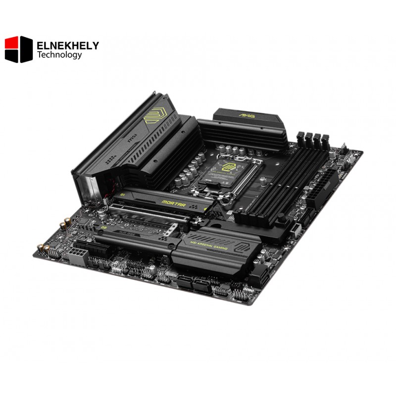MSI MAG B860M MORTAR WIFI Micro-ATX Motherboard – LGA1851, DDR5, PCIe 5.0 x16, 1× M.2 Gen5 + 2× Gen4, Wi-Fi 7, 5G LAN, Thunderbolt 4, High-Performance Connectivity for Next-Gen CPUs