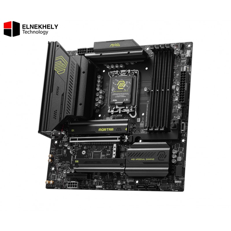 MSI MAG B860M MORTAR WIFI Micro-ATX Motherboard – LGA1851, DDR5, PCIe 5.0 x16, 1× M.2 Gen5 + 2× Gen4, Wi-Fi 7, 5G LAN, Thunderbolt 4, High-Performance Connectivity for Next-Gen CPUs