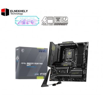 MSI MAG B860M MORTAR WIFI Micro-ATX Motherboard – LGA1851, DDR5, PCIe 5.0 x16, 1× M.2 Gen5 + 2× Gen4, Wi-Fi 7, 5G LAN, Thunderbolt 4, High-Performance Connectivity for Next-Gen CPUs