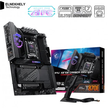 MSI MPG X870E Carbon WiFi AM5 ATX Gaming Motherboard – DDR5, PCIe 5.0, Wi-Fi 7, Dual USB4