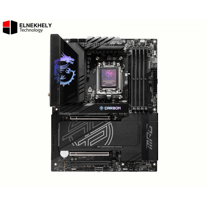 MSI MPG X870E Carbon WiFi AM5 ATX Gaming Motherboard – DDR5, PCIe 5.0, Wi-Fi 7, Dual USB4 MSI MPG X870E Carbon WiFi AM5 ATX Gaming Motherboard – DDR5, PCIe 5.0, Wi-Fi 7, Dual USB4