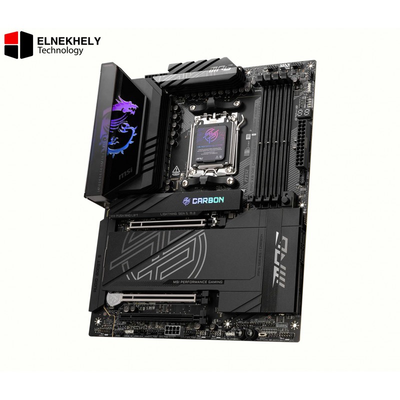 MSI MPG X870E Carbon WiFi AM5 ATX Gaming Motherboard – DDR5, PCIe 5.0, Wi-Fi 7, Dual USB4 MSI MPG X870E Carbon WiFi AM5 ATX Gaming Motherboard – DDR5, PCIe 5.0, Wi-Fi 7, Dual USB4