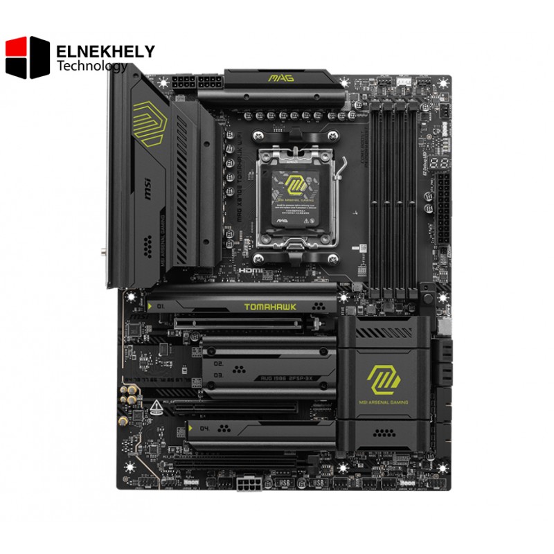 MSI MAG X870E TOMAHAWK WIFI Motherboard – AMD AM5 Socket, DDR5 Support, PCIe 5.0, Wi-Fi 7, 5G LAN, USB 40Gbps, Supplemental PCIe Power, EZ DIY Features, Compatible with Ryzen 9000 Series