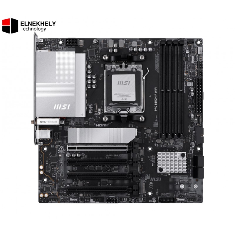 MSI PRO B850-P WiFi ATX Motherboard – AM5 Socket, Supports AMD Ryzen 9000 / 8000 / 7000 Series Processors, DDR5 Memory, WiFi 6E, PCIe 5.0, High-Performance Professional Platform