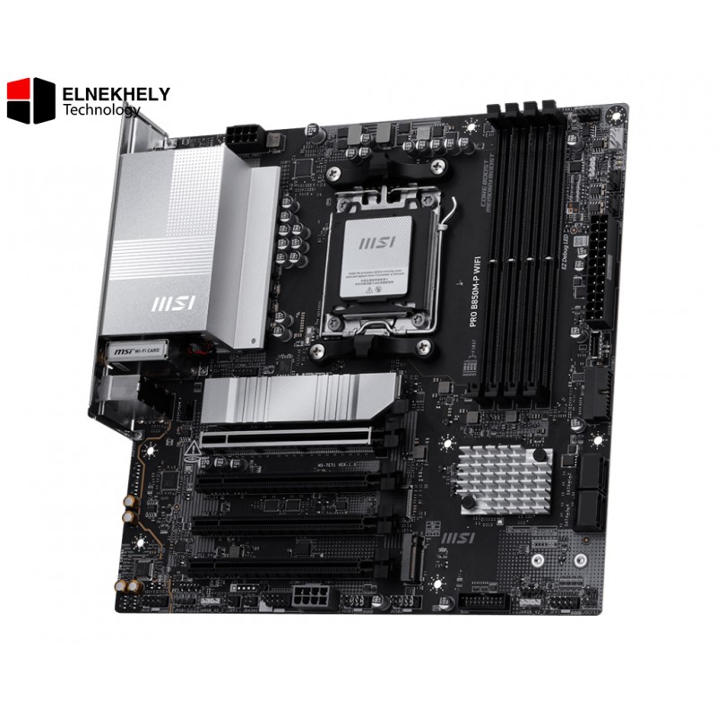 MSI PRO B850-P WiFi ATX Motherboard – AM5 Socket, Supports AMD Ryzen 9000 / 8000 / 7000 Series Processors, DDR5 Memory, WiFi 6E, PCIe 5.0, High-Performance Professional Platform