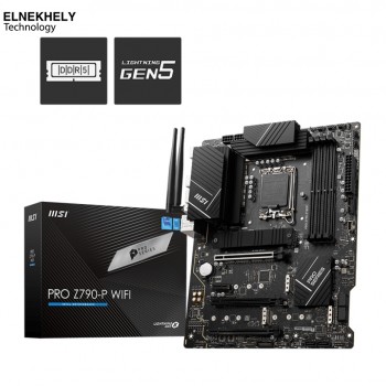 MSI PRO Z790-P WIFI Motherboard – LGA1700, Intel 12th/13th/14th Gen Support, DDR5, PCIe 5.0, WiFi 6, 2.5G LAN, M.2 Gen4 Slots, ATX Form Factor