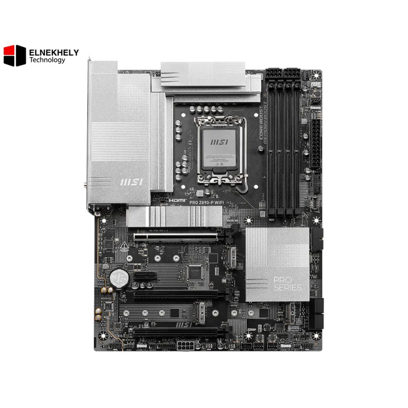 MSI PRO Z890-P WiFi Motherboard - Socket LGA 1851, PCIe 5.0, DDR5, Wi-Fi 7, Thunderbolt 4 MSI PRO Z890-P WiFi Motherboard - Socket LGA 1851, PCIe 5.0, DDR5, Wi-Fi 7, Thunderbolt 4